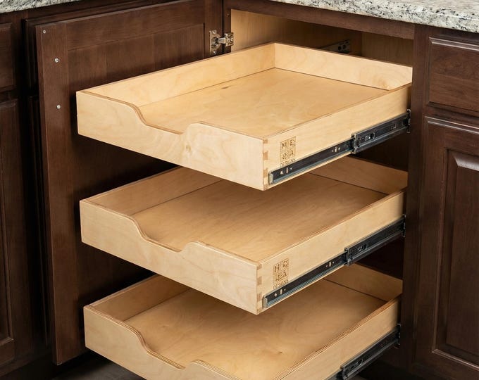 Custom Wood Drawer Box: Handmade Cabinet Replacement, Made to Order