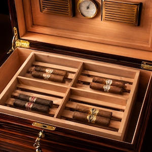 Spanish Cedar Humidor Trays | Stacked Cedar Cigar Trays, Handcrafted Humidor Insert Trays