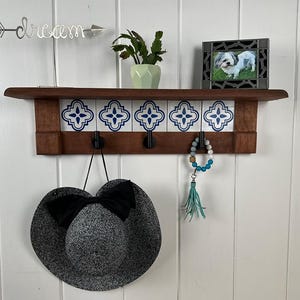 Wall Coat Rack with Shelf, Wall Mounted Coat Rack with Shelf, Rustic Coat Rack with Shelf, Wall Shelf with Hooks, Towel Rack with Shelf