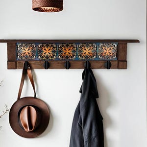 Wall Coat Rack with Shelf, Wall Mounted Coat Rack with Shelf, Rustic Coat Rack with Shelf, Wall Shelf with Hooks, Towel Rack with Shelf