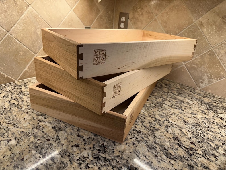 Custom Wood Drawer Box: Handmade Cabinet Replacement Drawer - Etsy