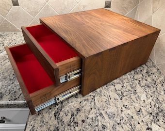 Custom Wood Drawer Unit: Handmade Kitchen Cabinet Organizer
