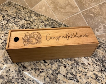 Engraved Wooden Wine Box, Wedding Gift, Custom Wine Opener Set