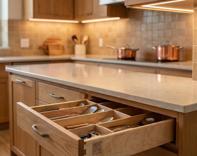 Custom Handmade Wood Drawer Box: Kitchen, Vanity, Desk Replacement