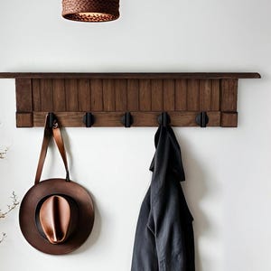 Wall Coat Rack with Shelf, Wall Mounted Coat Rack with Shelf, Rustic Coat Rack with Shelf, Wall Shelf with Hooks, Towel Rack with Shelf