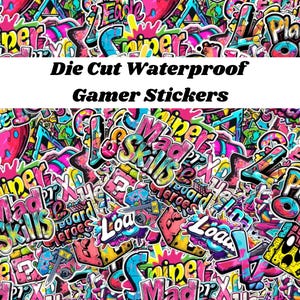 Jeu d'autocollants graffiti pour gamer, Stickers imperméables découpés, Stickers jeux vidéo, Niveau de jeu supérieur, Bouteille d'eau, Xbox, Stickers gaming pour ordinateur portable
