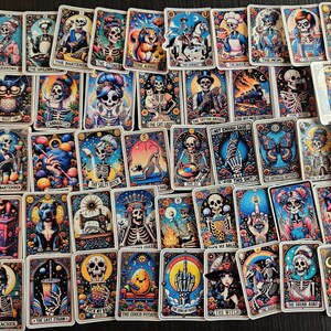 Mini-cartes de taro sarcastiques autocollantes en vinyle, humour comique avec jurons, Décalcomanies imperméables à l'eau, Sticker pour ordinateur portable, agenda pour téléphone, Idées cadeaux