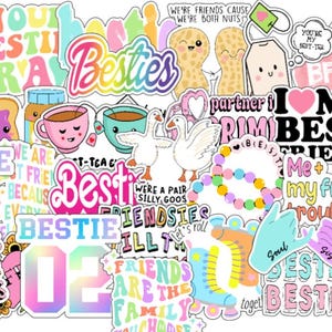 Autocollants Meilleur Ami En Vinyle Découpés, Citations D'amitié, Imperméable, Idées Cadeaux Mignonnes, Besties, Best Buds, Bouteille D'eau, Ordinateur Portable, Sticker Pour Ordinateur Portable