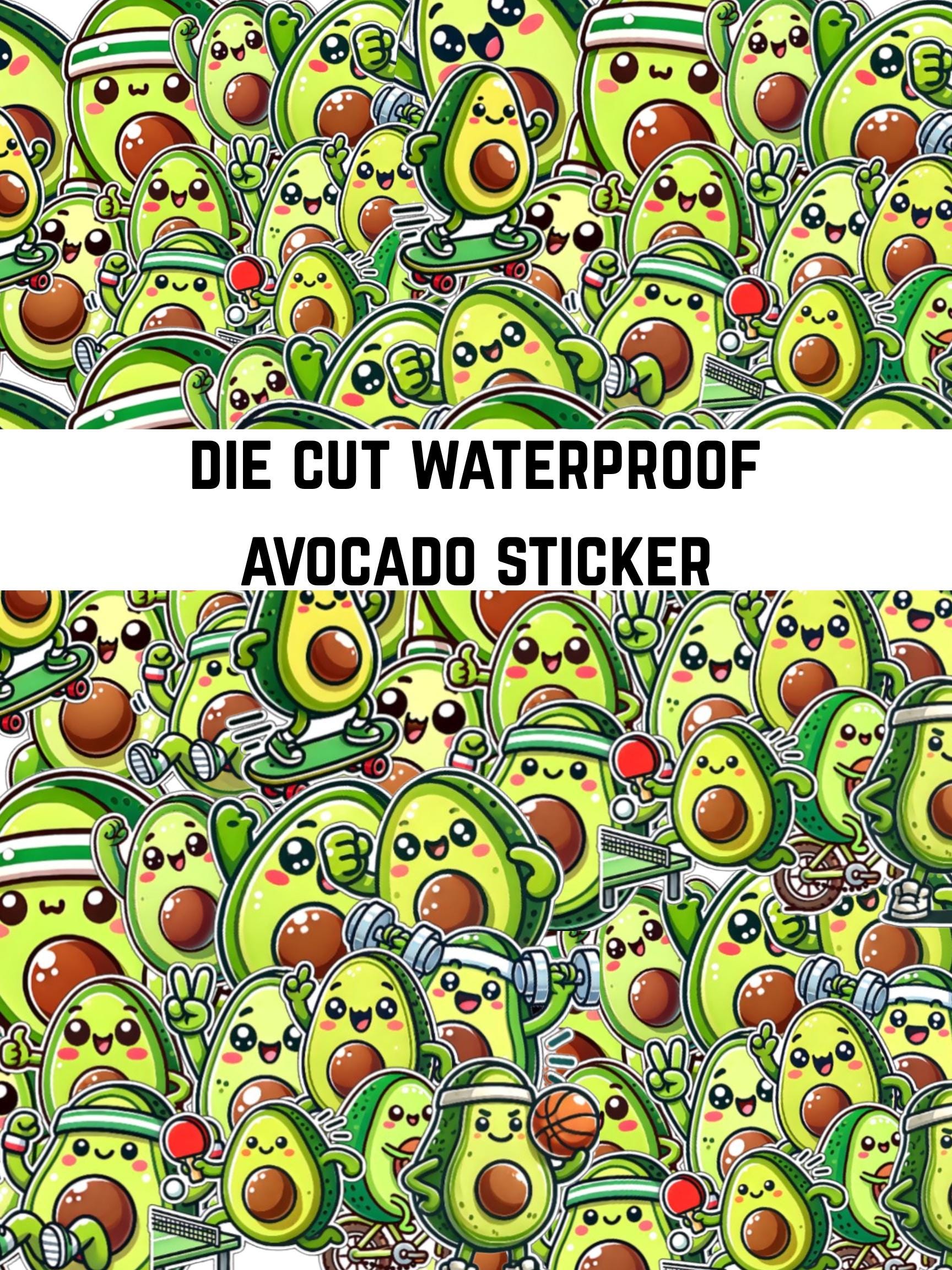 Funny Cute Motivational Avocado Sticker Pack, Vinyl Die Cut Waterproof ...