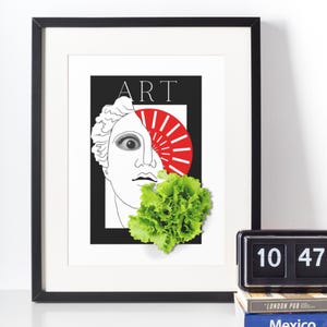 Black & Red Abstract Prints | Postmodern Surrealist Art | Unique and Affordable Digital Wall Art for Home Decor