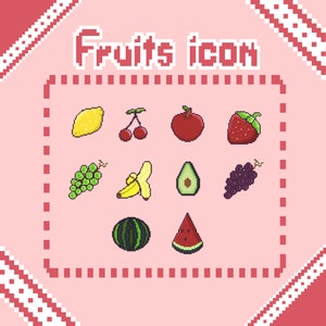 pixel art Obst Icon