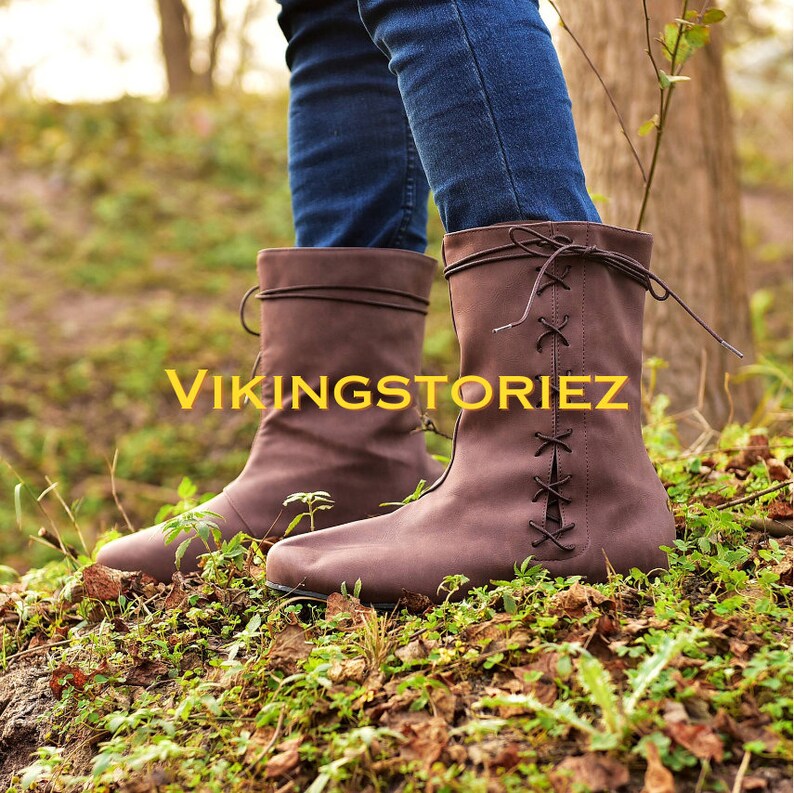 Ren Faire Cosplay Knight Retro Ankle Boots, Medieval Viking Larp Boots