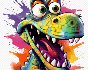 Funny Cute Crocodile PNG image, Transparent Background