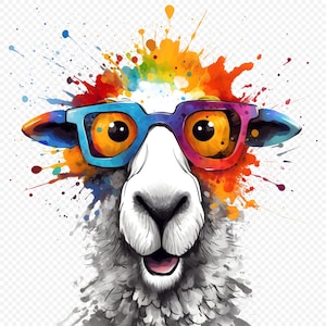 Funny Sheep PNG image, Transparent Background