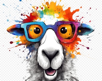 Funny Sheep PNG image, Transparent Background