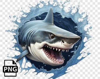 12 SHARK PNG Image Clipart, Transparent Background