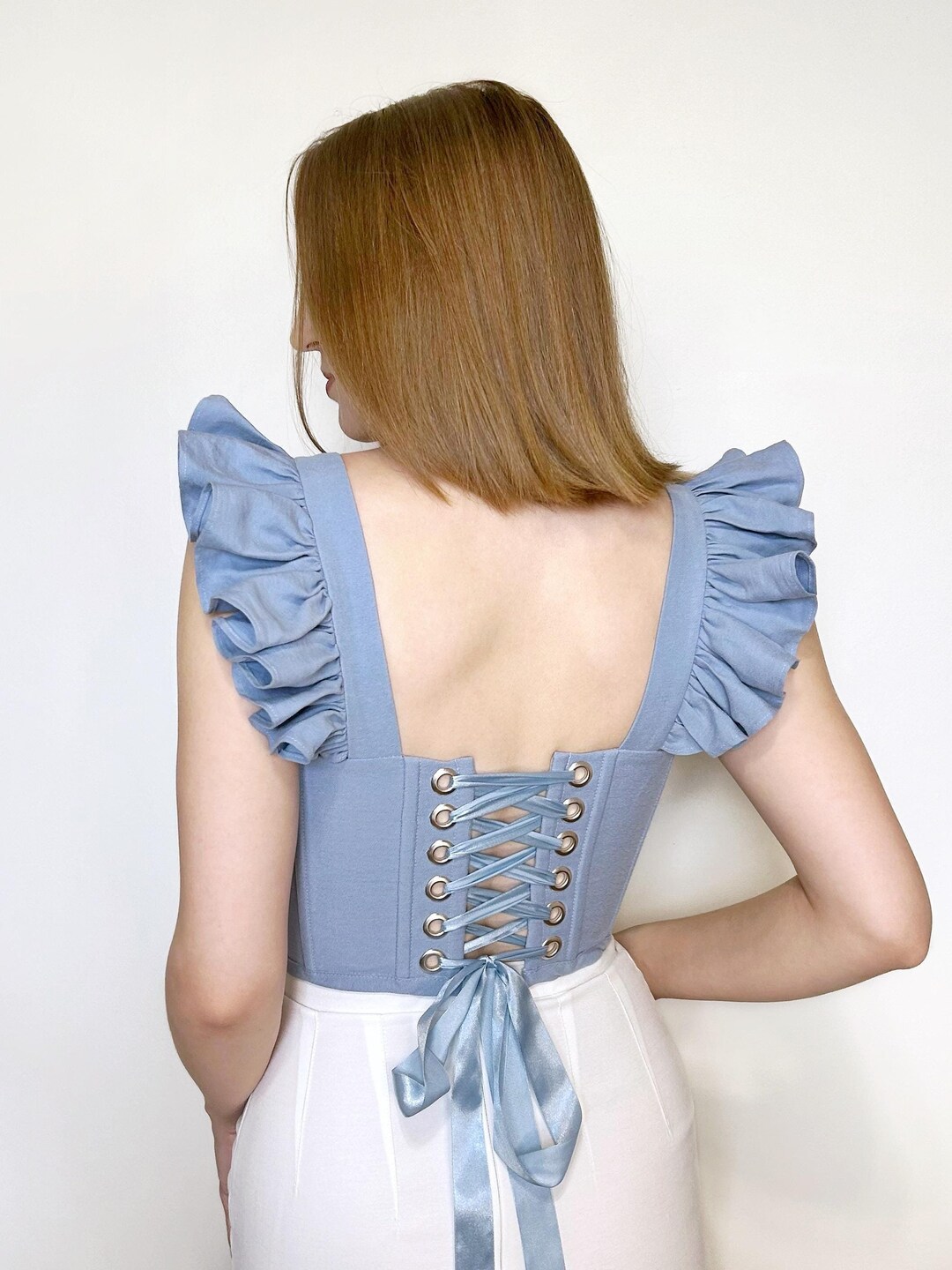 Cap Sleeve Ruched Cup Corset