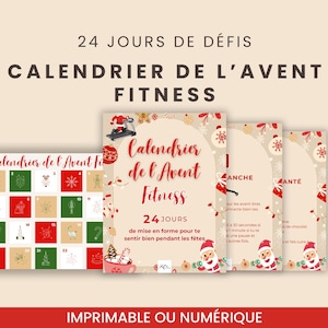 Fitness Advent Calendar | Wellness and Exercise Challenges PDF | Short Holiday Workouts