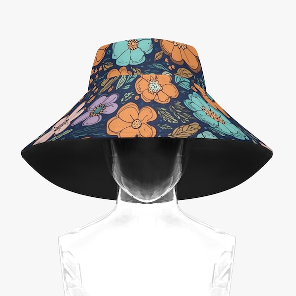 Bucket Hat: Floral Vogue Boonie - Classic Women's Sun Protection, Embrace Timeless Style with this Vintage Boonie Tailored for Women Gift