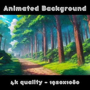 ANIMATED BACKGROUND - Outskirts, Forest, Wilderness, Nature  (loop, 4k) VTUBER - Stream Background - Video Background - Lo-fi - D&D