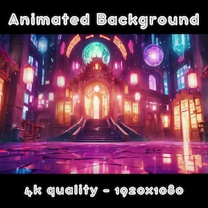 SFONDO ANIMATO - Palazzo Magico, Fiaba Sotterranea (loop, 4k) VTUBER - Sfondo Stream - Sfondo Video - Lo-fi - D&D