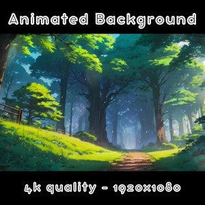 ANIMATED BACKGROUND - Woodlands, Forest, Wilderness, Nature  (loop, 4k) VTUBER - Stream Background - Video Background - Lo-fi - D&D