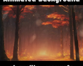 ANIMATED BACKGROUND - Fire Forest, Wildlife, Haunted Background (loop, 4k) VTUBER - Stream Background - Video Background - Lo-fi - D&D
