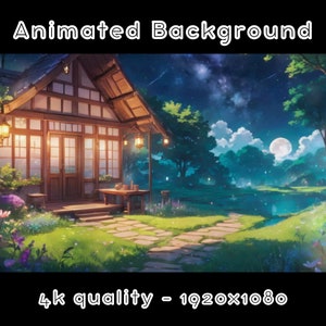 ANIMATED BACKGROUND - Retreat, Vacation, House (loop, 4k) VTUBER - Stream Background - Video Background - Lo-fi - D&D