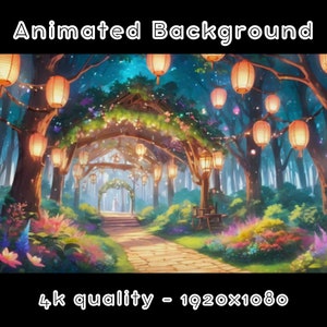 SFONDO ANIMATO - Celebrazione incantata, matrimonio, festa da favola (loop, 4k) VTUBER - Sfondo streaming - Sfondo video - Lo-fi - D&D