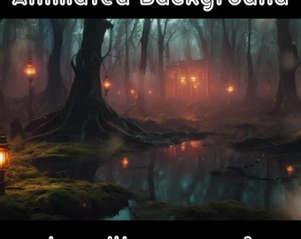 ANIMATED BACKGROUND - Forbidden Lands, Horror Forest, Scary, Spooky (loop, 4k) VTUBER - Stream Background - Video Background - Lo-fi - D&D