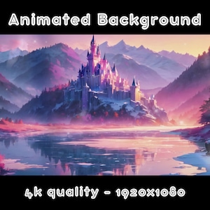 SFONDO ANIMATO - Regno ghiacciato, Foresta innevata, Magico, Fiaba (loop, 4k) VTUBER - Sfondo flusso - Sfondo video - Lo-fi - D&D