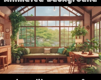 ANIMATED BACKGROUND - Nature Kitchen, Cottage, Natural, Vtuber Room (loop, 4k) VTUBER - Stream Background - Video Background - Lo-fi - D&D