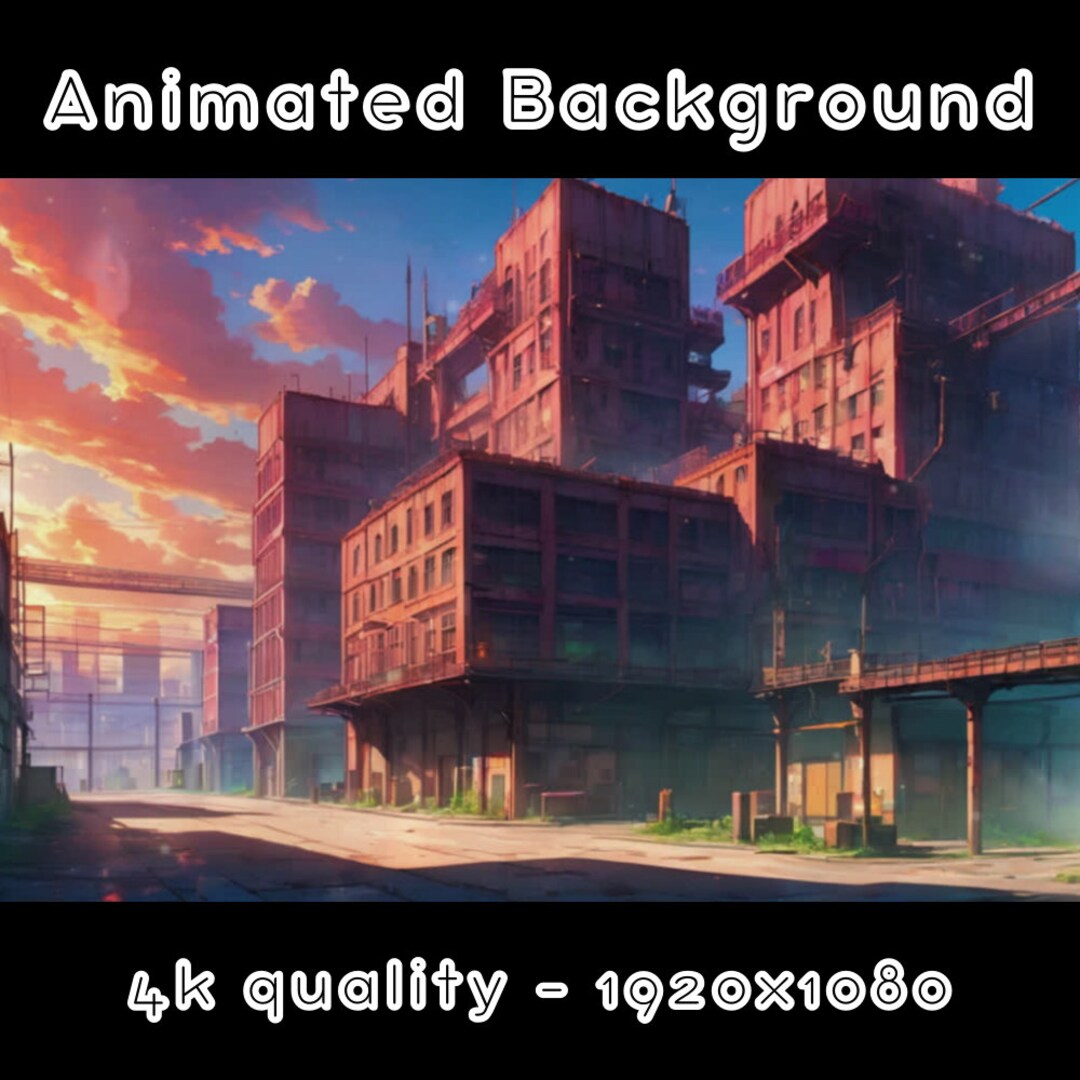 ANIMATED BACKGROUND Forgotten Factory Warehouse Ghost Town Urban animated-background-forgotten-factory-warehouse-ghost-town-urban
