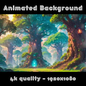 ANIMATED BACKGROUND - Mystical Trees, Forest, Wilderness, Nature  (loop, 4k) VTUBER - Stream Background - Video Background - Lo-fi - D&D
