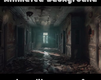 ANIMATED BACKGROUND - Dread Corridor, Horror House, Haunted, Scary (loop, 4k) VTUBER - Stream Background - Video Background - Lo-fi - D&D