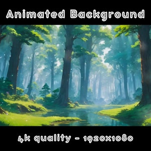 ANIMATED BACKGROUND - Serene River, Forest, Swamp, Cozy Vtuber  (loop, 4k) VTUBER - Stream Background - Video Background - Lo-fi - D&D