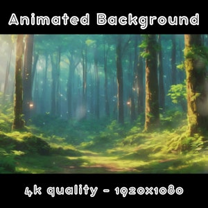 ANIMATED BACKGROUND - Into The Woods, Forest, Wilderness, Nature  (loop, 4k) VTUBER - Stream Background - Video Background - Lo-fi - D&D