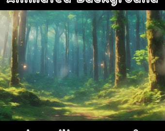 ANIMATED BACKGROUND - Into The Woods, Forest, Wilderness, Nature  (loop, 4k) VTUBER - Stream Background - Video Background - Lo-fi - D&D