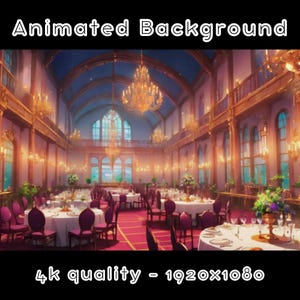 ANIMATED BACKGROUND - Luxurious Restaurant, Vtuber Date Night (loop, 4k) VTUBER - Stream Background - Video Background - Lo-fi - D&D