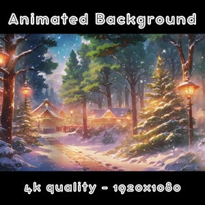 ANIMIERTER HINTERGRUND - Winterzauber, Schnee, Wald, Wildnis, Natur (loop, 4k) VTUBER - Stream Hintergrund - Video Hintergrund - Lo-fi - D&D