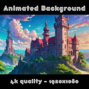 GEANIMEERDE ACHTERGROND - fort, kasteel, middeleeuws, koninkrijk, fantasie (loop, 4k) VTUBER - streamachtergrond - videoachtergrond - lo-fi - D&D