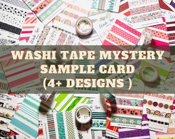Washi Tape Sample Mystery Bag | 4+ Tape | Mystery Sticker Set | Surprise Box| Random Design | Grab Bag
