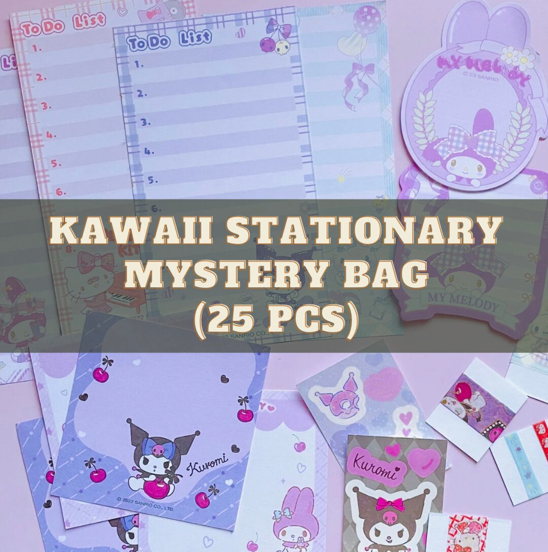 Kawaii Stationary Mystery Bag 25 Pcs Mystery Set Surprise Gift Random ...