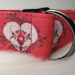 Hearthound Dog Collar. Sighthound print for whippets, greyhounds, italian greyhounds
