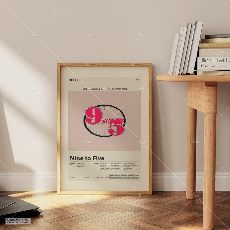 Nine to Five Poster Colin Higgins Minimalist Movie Poster Custom