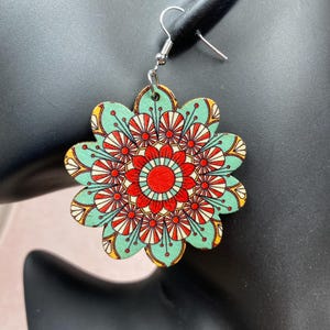 Hippie light wooden earrings, wooden earrings, wooden jewelry
