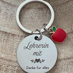 Keychain Teacher with Heart, Thank you for everything