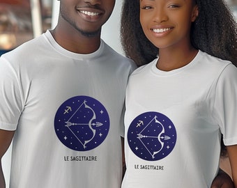 Chic Le Sagittaire T-Shirt, Sagittarius Zodiac Design, Fashionable Astrology Top, Ideal Birthday Present for Sagittarian and Astrology Lover