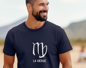 La Vierge French Typography, Virgo Zodiac T, Astrological Sign Shirt, Chic Astrology Fashion Top, Unique Celestial Gift for Astrology Lover