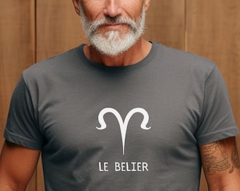 Ram Zodiac TShirt, Vector Le Bélier Design, Astrologie T, uniek verjaardagscadeau voor Ram, perfecte astrologie minnaar cadeau, stijlvolle Zodiac Tee